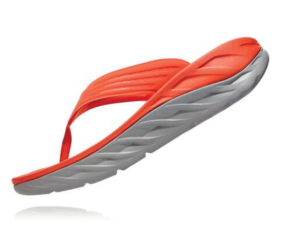 Sandals Mens - Hoka One One ORA Recovery Flip - Red - UIEOFLD-02